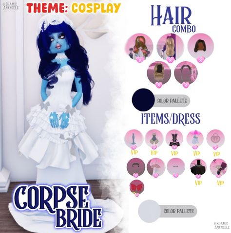 What is the most trending Halloween costume? Dress To Impress Corpse Bride No Vip, Emily Corpse Bride Dress To Impress, Emily Bride Corpse, Corpse Bride Dti Outfit, I Just Came From Outfit Dress To Impress, Dti Theme I Just Came From, Corspride Bride, I Just Came From Outfit, Dress To Impress Fiction Character