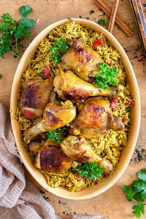 Chicken Machboos - Bahrain Signature Dish - The Foreign Fork Bahraini Food, Machboos Recipe, Middle Eastern Cuisine, Chicken And Rice Dishes, Foreign Food, Eastern Cuisine, Chicken And Rice, Signature Dishes, Middle Eastern Recipes