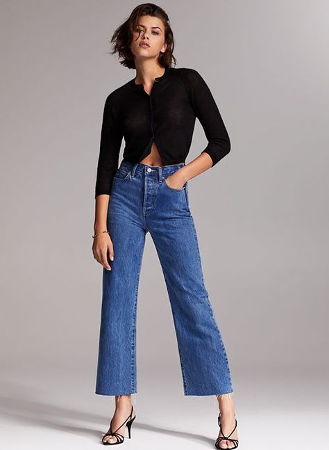 Wardrobe Planning, Badass Women, Fashion 2020, Big Hair, Go Ahead, Wide Leg Jeans, Denim Women, Leg Jeans, Casual Looks