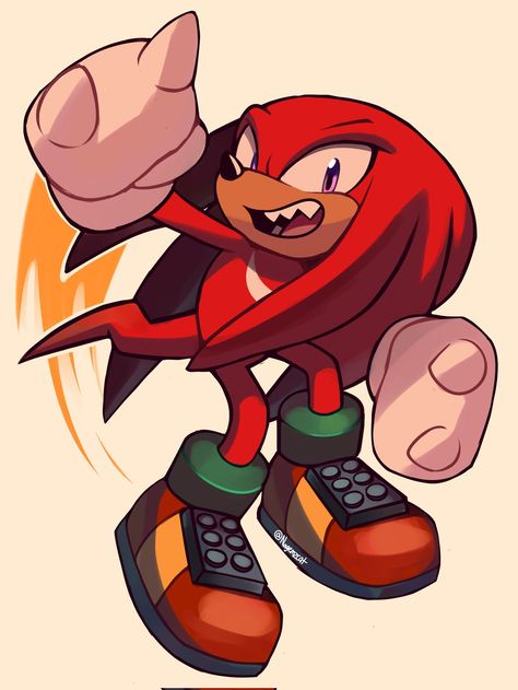 Knuckles The Echidna, Beginner Sketches, Sonic & Knuckles, Sonic 3, Blue Hedgehog, Sonic Franchise, Sonic Adventure, Sonic Fan Art, Sonic Art