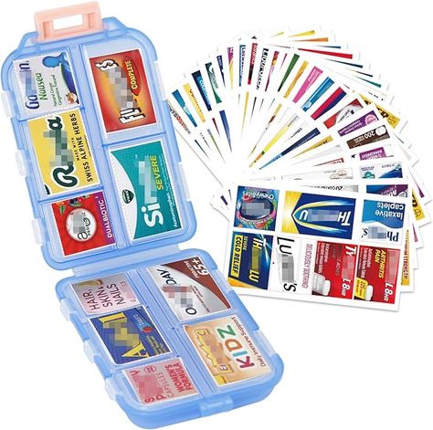 Amazon.com: GIURKUU DIY Pill Organizer with 175 Pack Medicine Labels, Foldable Pocket Pharmacy for Travel Daily, Travel Essentials Mini Pill Container 7 Day Pill Case, Blue : Health & Household Pocket Pharmacy, Pill Container, Medicine Boxes, Video Pink, Pill Organizer, Pill Case, Pink Collars, Bottles And Jars, Medical Supplies