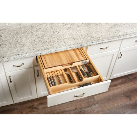 Knife Drawer, Pull Out Pantry, Shelf Vanity, Knife Organization, Pull Out Drawer, Rev A Shelf, Wood Knife, Kitchen Drawer Organization, Kitchen Cabinet Organization