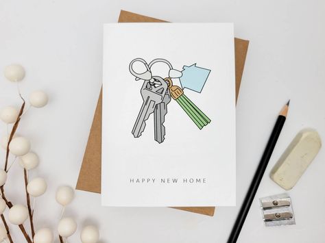 House Warming Cards, Housewarming Cards, Creative Birthday Cards, Housewarming Card, New Home Card, Moving Cards, Happy New Home, Home Card, New Home Cards