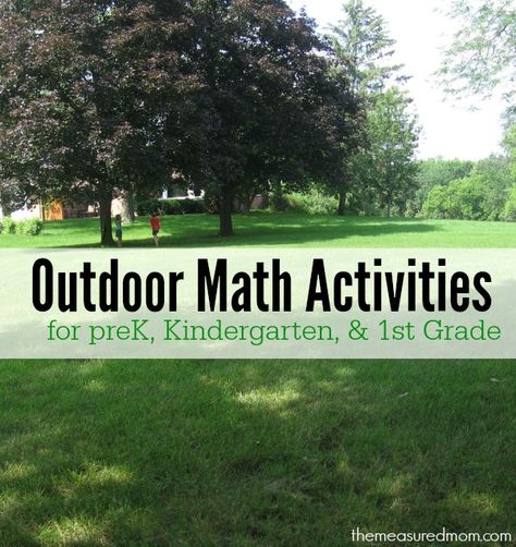 Looking for some outdoor math ideas? Here you'll find a variety of activities for kids in preschool, kindergarten, and first grade. Outdoor Math Games, Outdoor Math Activities, Outdoor Kindergarten, Planning School, Outdoor Learning Activities, Learn Math, Math Activities For Kids, Nature School, Outdoor Education