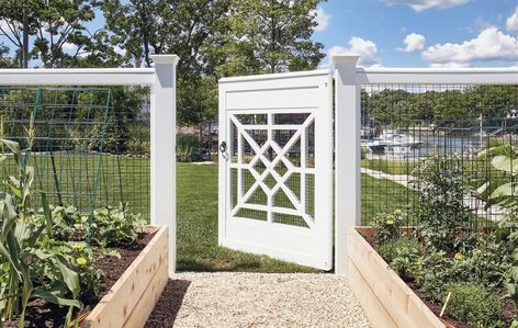 Chippendale Walk Gate at Garden Enclosure | Walpole Outdoors Garden Enclosure, Chinoiserie Garden, Walpole Outdoors, Wooden Window Shutters, Fence And Gate, Outdoor Shower Enclosure, Trellis System, Vinyl Pergola, Outdoor Structure