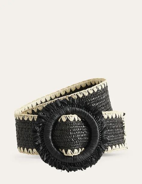 Buckle Aesthetic, Raffia Belt, Boden Uk, Belt Black, Flowy Dress, Black Belt, Sale Items, Boho Chic, Porter