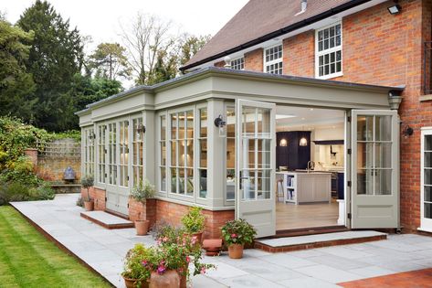 4 Most Welcoming Exterior Paint Colors for Added Curb Appeal | Livingetc Orangery Exterior, Kitchen Orangery, Orangery Conservatory, Orangery Extension, Westbury Gardens, Garden Room Extensions, Room Extensions, Roof Lantern, Sunroom Designs