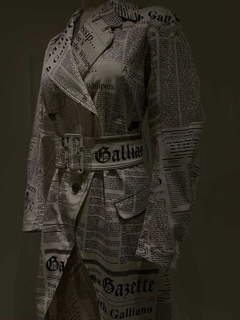 Newspaper Print, Newspaper Printing, John Galliano, Wardrobe Style, Newspaper, Wardrobe