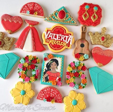 Princess Elena Party, Elena Birthday Party, Jello Recipe, Princess Cookies, Princess Elena, Disney Cookies, Elena Of Avalor, Aqua Wedding, Birthday Events