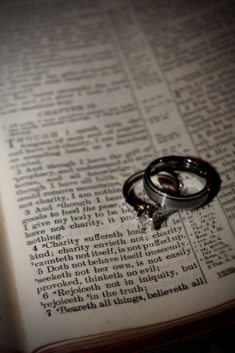 Wedding Rings on Old Bible (That was our great grandmothers!) Wedding Rings On Bible, Grandmothers Ring Ideas, Band Inspiration, Minimal Wedding Band, Old Bible, Antique Bible, Minimalist Wedding Ring, Wedding Ring Photography, Bible Photos