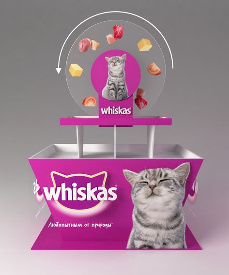 Whiskas POSM on Behance Rak Display, Pet Food Store, Store Display Design, Pos Design, Retail Design Display, Cardboard Display, Pos Display, Stall Designs, Design Presentation