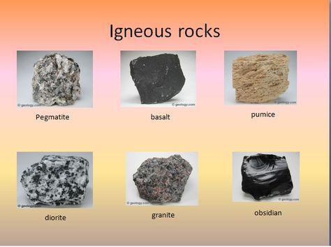 Igneous examples Rock Types, Rock Stars, Stars