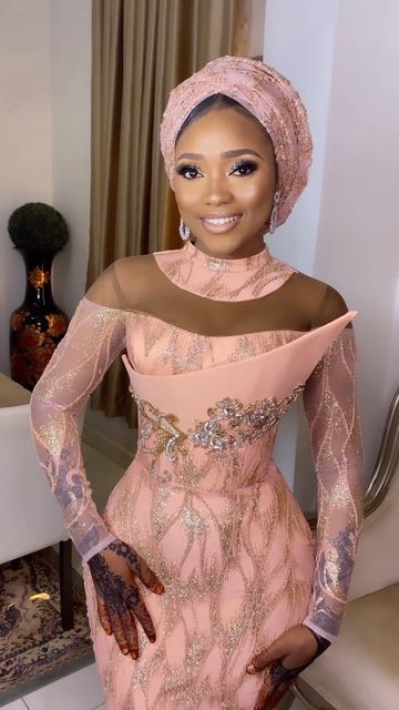 Bedroom Outfit For Women, Modest Lace Styles, Modest Asoebi Styles, Modest Owambe Lace Styles, Modest Aso Ebi Lace Styles, Turtle Neck Aso Ebi Lace Styles, Modest Asoebi Lace Styles, Peach Lace Gown Styles Aso Ebi, Peach Owambe Lace