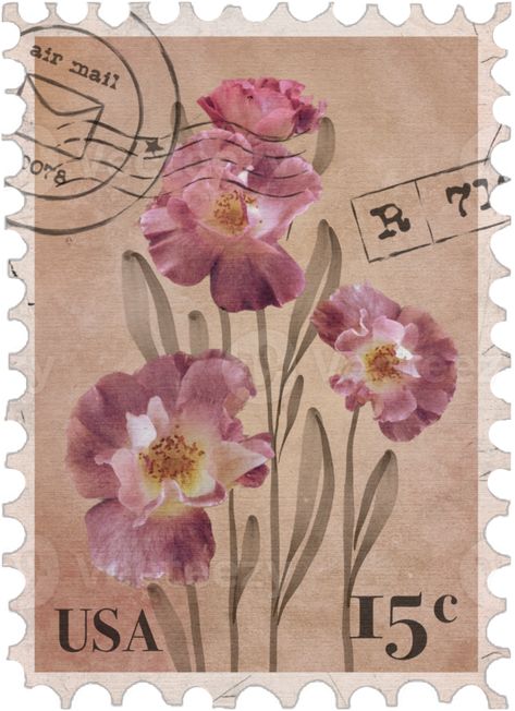 Vintage Stamps Postage, Roses Aesthetic, Retro Printables, Vintage Postage Stamps, Vintage Postage, Post Stamp, Vintage Stamps, Floral Vintage, Postage Stamp