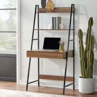 Wayfair | Desks You'll Love in 2022 Leaning Desk, Ladder Desk, Essential Office Supplies, Office Furniture Set, Leaning Ladder, Laminated Mdf, Home Office Furniture Desk, Walnut Desks, Ideas Casa