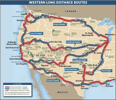 Amtrak route map Train Travel Usa, Amtrak Train Travel, Amtrak Travel, Cross Country Training, Train Vacations, California Zephyr, Road Trip Map, Amtrak Train, Route Map