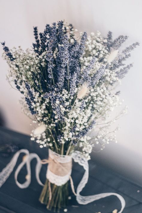 Dried Flowers Bridal Bouquet - Lavender Purple & White No. 2 – hiddenbotanicsweddings Flower Bouquet Lavender, Lavender Bunch, Lavender Bridal Bouquet, Bouquet Lavender, Wedding Bridesmaid Bouquets, Lavender Bouquet, Dried Bouquet, Lavender Wedding, Deco Floral