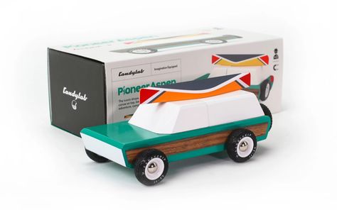 Candylab Toys Candylab Pioneer Aspen Canoe Wagon – Rose & Rex Wood Panel Siding, Panel Truck, Good Old Times, Wooden Car, Modern Vintage Fashion, Organic Baby Clothes, Adventure Camping, Styl Retro, Retro Toys