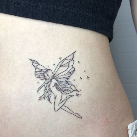 Fairy Leg Tattoo, Fairy Tattoo Stencil, Rose Tattoo Hand, Fairy Sleeve, Tattoo Borboleta, A Small Tattoo, Borboleta Tattoo, Whimsical Tattoos, Petit Tattoo