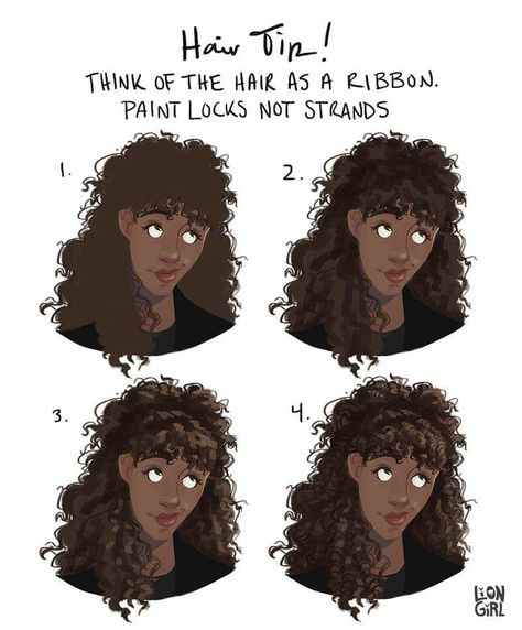 Coloring Black Hair Digital, How To Color Curly Hair Drawing, How To Shade Curly Hair Digital, How To Draw Curly Hair Digital Art, Curly Hair Digital Art Tutorial, Curly Hair Painting Tutorial, How To Draw Curly Hair Digital, Curly Hair Art Tutorial, Shading Curly Hair