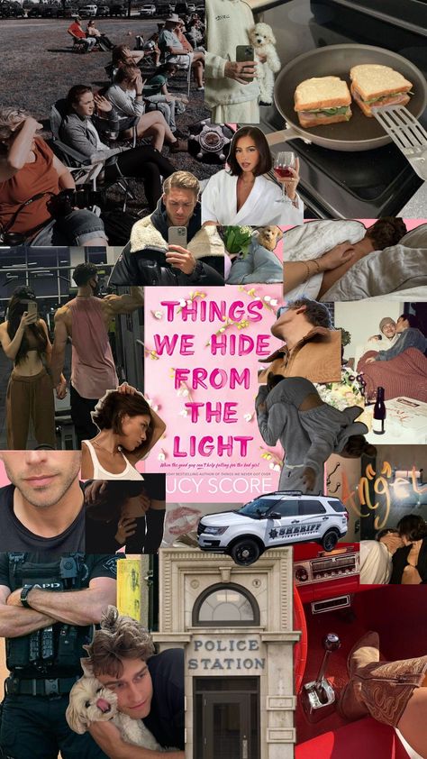 The Things We Hide From The Light, Lights Out Book, Things We Never Got Over Aesthetic Book, Things We Hide From The Light, Lucy Score, Book Collage, Romance Series Books, Book Fanart, Series Books