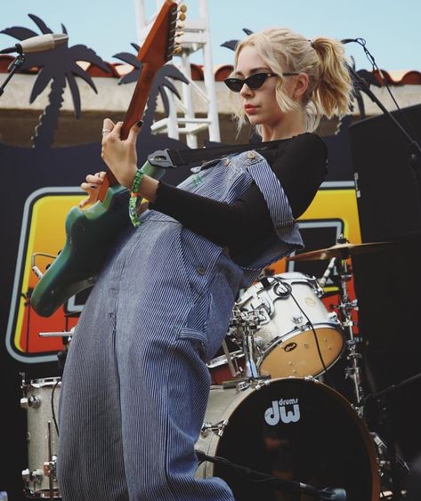 Lydia Knight, Lydia Night, A Woman, Overalls, Guitar, Band, Music