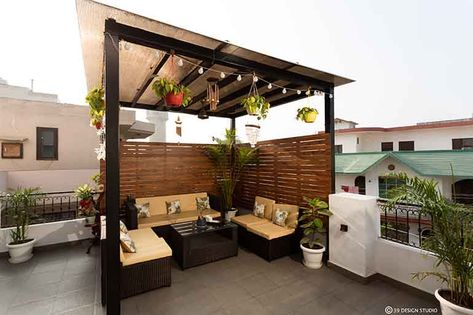 Terrace Sitting Ideas, Open Terrace Ideas, Cabana Design, Terrace Interior, Moody Modern, Terrace Garden Ideas, Terrasse Design, Terrace Garden Design, Terrace Decor