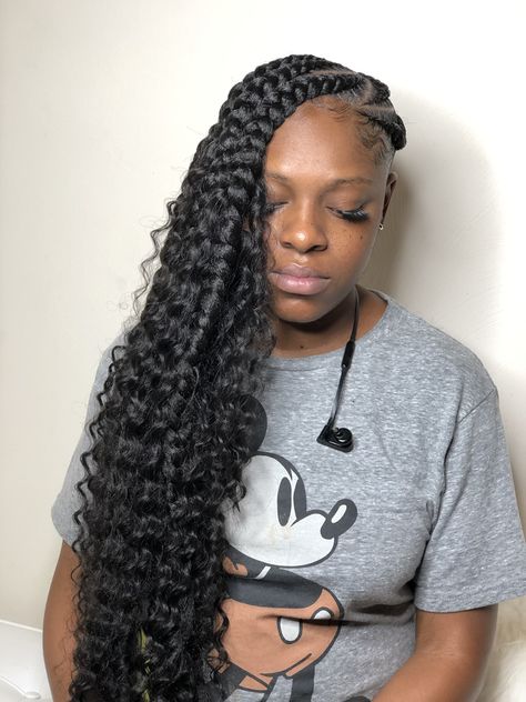 Bohemian lemonade braids! #TBAH #lemonadebraids #jumbo #hair #braids Jumbo Lemonade Braids Hairstyles, Bohemian Lemonade Braids, Jumbo Lemonade Braids, Braids Lemonade, Braids Women, Corn Row, Lemonade Braids Hairstyles, Lemonade Braids, Braid Ponytail