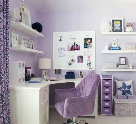 The Davis Home - Transitional - Kids - Houston - by Marker Girl Home | Houzz Purple Girls Bedroom, Teen Bedroom Makeover, Girls Bedroom Makeover, Purple Bedrooms, Teen Bedroom Designs, Purple Bedroom, Family Summer, Teen Girl Bedroom, Kids Bedrooms