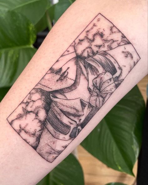 Attack On Titan Tattoo Design, Shingeki No Kyojin Tattoo, Attack On Titan Tattoo Ideas, Panel Tattoo, Titan Tattoo, Inspo Tattoo, Attack On Titan Tattoo, H Tattoo, Birthday Tattoo