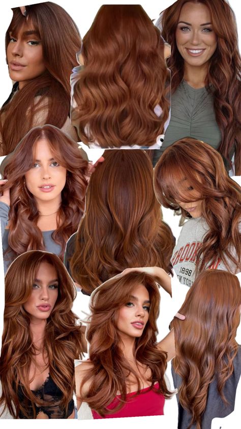 Red Long Hair, Copper Brown Hair, Rambut Brunette, 60 Hair, Red Hair Inspo, Brown Hair Looks, Ginger Hair Color, Hairstyles For Layered Hair, Hair Color Auburn