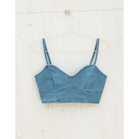 Denim Bra Top, Denim Bra, Teenage Fashion Trending, Upcycle Clothes Diy, Estilo Hippie, Diy Vetement, Top Bra, Denim Crafts, Jeans Diy