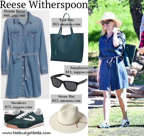 Reese Witherspoon's Chambray Denim Shirt Dress and Tretorn Sneakers Look for Less Tretorn Rawlins, Tretorn Sneakers, Reese Witherspoon Style, Chambray Denim Shirt, Chambray Shirt Dress, Sneakers Looks, Denim Shirt Dress, Budget Fashion, Chambray Dress