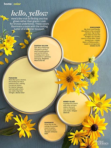 Tapet Inspiration, Yellow Paint Colors, Yellow Room, 카페 인테리어 디자인, Yellow Kitchen, Garden Painting, Interior Paint Colors, Color Crush, Kitchen Paint