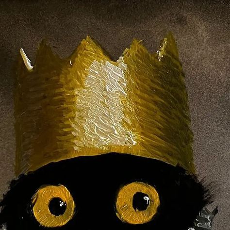 Cat With A Crown, Vanessa Stockard, Louis Wain Cats, Black Cat Painting, Surealism Art, Color Design Inspiration, Tiny Cats, Silly Photos, Black Cat Art