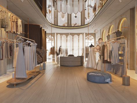 Interior Fashion Store Design :: Behance Luxury Boutique Interior, Store Counter Design, Atelier Interior Design, Fashion Shop Interior, Clothing Boutique Interior, Bridal Boutique Interior, Luxury Clothing Store, Fashion Store Design, Retail Store Interior Design