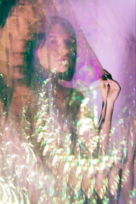 Cellophane plastic editorial photoshoot, la photographer, fashion photography, photoshoot inspiration, female photographer, cellophane holographic portraits, pink purple imagery Cellophane Photoshoot Ideas, Cellophane Photography, Cellophane Photoshoot, Vaporwave Photoshoot, Iridescent Photoshoot, Holographic Photoshoot, Plastic Editorial, Reflective Photoshoot, Plastic Photoshoot