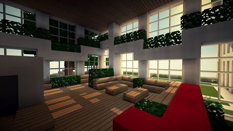 Minecraft Hotel, Hotel Lobby Interior Design, Minecraft Modern City, Minecraft Houses For Girls, Minecraft Houses Interior, Hotel Room Interior, Arch Building, Minecraft Houses Blueprints, Minecraft Interior