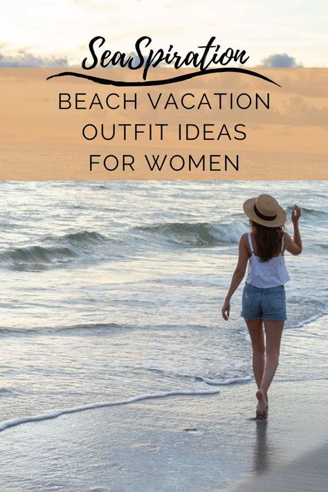 What To Wear On A Beach Vacation - Women Beach Outfit Ideas Rainy Beach Day Outfit, Vacation Outfit Ideas For Women, Lounge Outfit Ideas, Style Leggins, Beach Vacation Outfit Ideas, Simple Beach Outfit, Comfortable Outfit Ideas, Beach Packing List, Women Beach Outfits