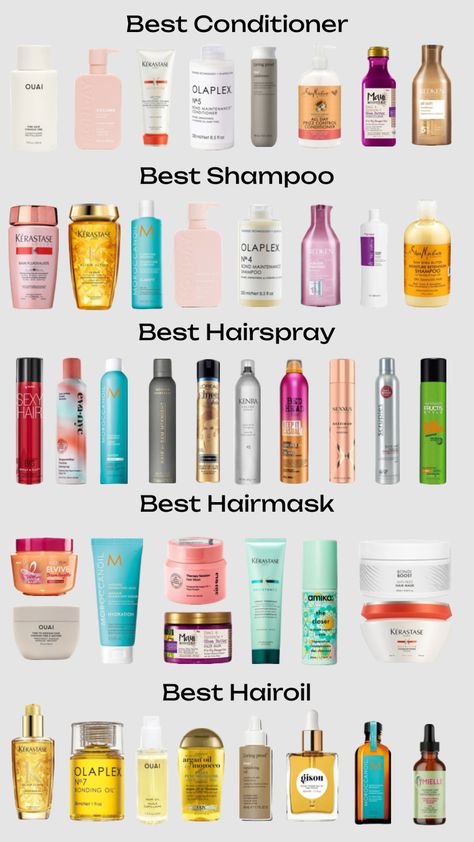 Order Of Hair Care Products, Hair Care Essentials List, Best Sephora Hair Products, Preppy Hair Care Products, Best Hair Brands, Things That Are Good For Your Hair, Cheap Hair Products That Work, Good Hair Products For Dry Hair, Haircare Must Haves