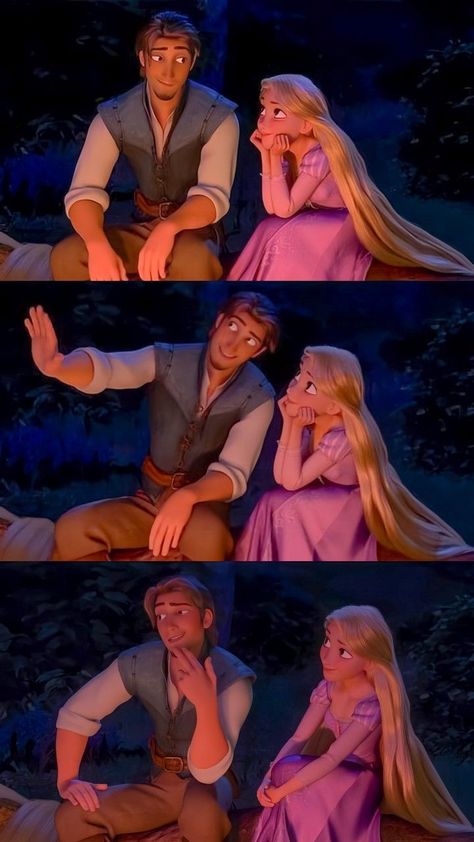 Disney Romance Aesthetic, Rapunzel And Flynn Rider, Couple Disney, Tangled Wallpaper, Disney Movie Art, Disney Romance, Rapunzel And Flynn, Foto Disney, Comfort Movies