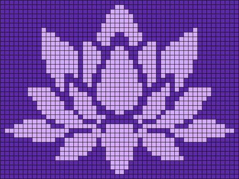 Alpha pattern #61991 variation #122416 | BraceletBook Lotus Pixel Art, Lego Mural, Lotus Flower Plant, Pixel Grid, Bracelet Book, Mural Art Design, Pixel Art Pattern, Hand Embroidery Art, Alpha Pattern