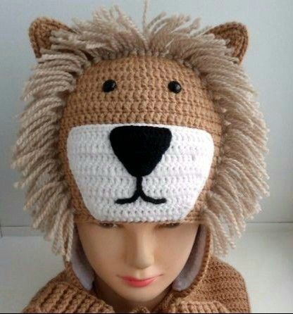 Crochet Lion Hat, Crochet Character Hats, Lion Hat, Crochet Christmas Hats, Crochet Lion, Crochet Kids Hats, Hat Patterns Free, Crochet Toddler, Easy Crochet Projects