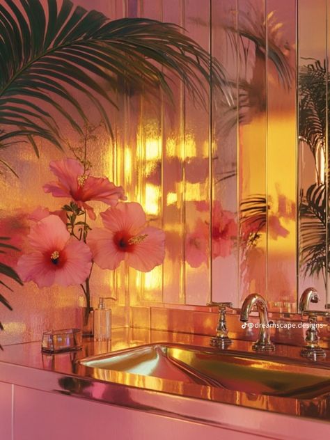 Sunset Villa, Miami Bathroom, Summer Villa, 90s Interior, 90s House, 80s Interior Design, Dream House Aesthetic, 80s Interior, Villa Interior