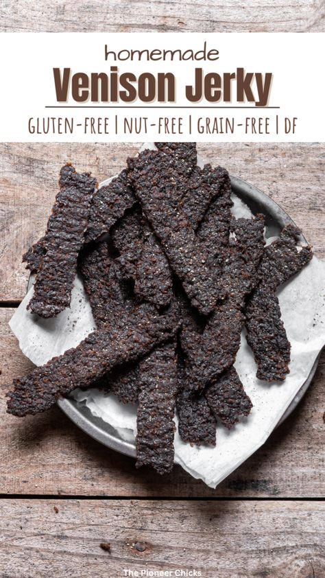 venison jerky Venison Jerky Seasoning Recipe, Jerky Seasoning Recipe, Deer Jerky Recipe, Venison Jerky Recipe, Venison Jerky, Jerky Recipe, Homemade Jerky, Making Jerky, Ground Venison