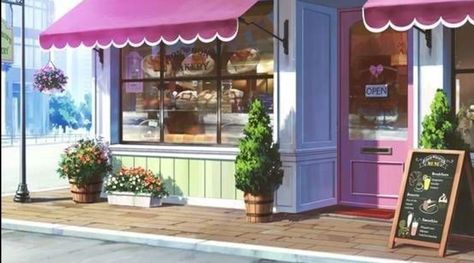 Maid Cafe Background, Gacha Cafe Background, Anime Backgrounds Cafe, Gacha Backgrounds Outside, Greenscreen Ideas, Anime Studio, Episode Interactive Backgrounds, Episode Backgrounds, Seni Dan Kraf