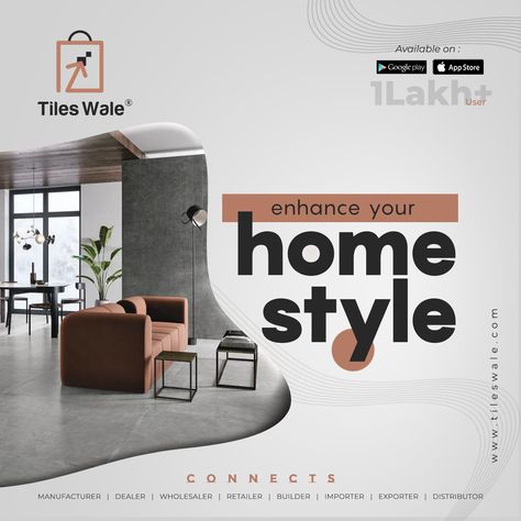 Tiles Advertising Design, Interior Designer Advertisement, Interior Design Ads, Tiles Ads, Ad Homes, Interior Design Hd, Art Deco Design Graphics, Furniture Graphic, Corporate Interior Design