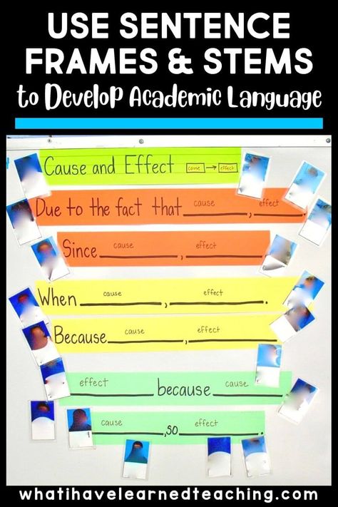 Academic Language Sentence Frames, Sentence Frames For Ell, Teaching Ell Students, Key Tools, Lucy Calkins, Sentence Frames, Sentence Stems, Meaningful Sentences, Sentence Correction