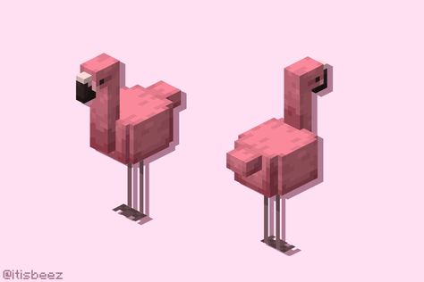 Minecraft Flamingo, Minecraft Mobs Mod, Mc Mods, Minecraft Images, Minecraft Mobs, Minecraft Furniture, Minecraft Funny, Minecraft Art, Minecraft Creations