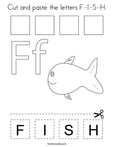 Letter F For Preschoolers Activities, Letter F Worksheets For Preschool, Letter F Worksheet, F Is For Fish, Letter Worksheets For Preschool, Twisty Noodle, Teaching Spelling, Elementary Learning, Preschool Colors